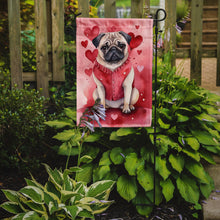 Load image into Gallery viewer, Pug Valentine’s Day Garden Flag – Dog-Themed Heart Yard Decor