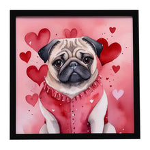 Load image into Gallery viewer, Pug My Valentine Framed Metal Print
