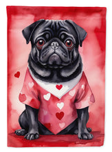 Load image into Gallery viewer, Pug Valentine’s Day Garden Flag – Dog-Themed Heart Yard Decor