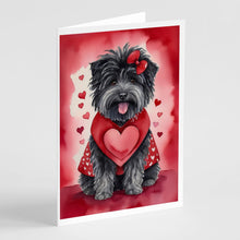 Load image into Gallery viewer, Puli My Valentine Greeting Cards - Blank Note Cards – 8-Pack of Artist-Designed Cards with Envelopes