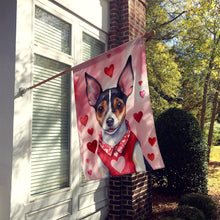 Load image into Gallery viewer, Rat Terrier My Valentine House Flag