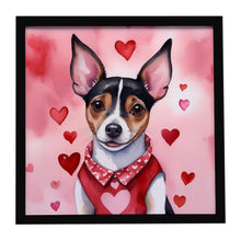 Load image into Gallery viewer, Rat Terrier My Valentine Framed Metal Print