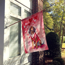 Load image into Gallery viewer, Redbone Coonhound My Valentine House Flag