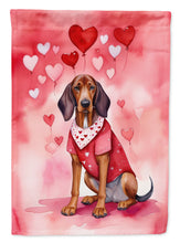 Load image into Gallery viewer, Redbone Coonhound My Valentine House Flag