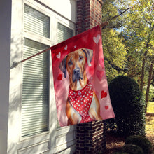 Load image into Gallery viewer, Rhodesian Ridgeback My Valentine House Flag