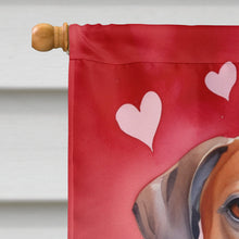 Load image into Gallery viewer, Rhodesian Ridgeback My Valentine House Flag
