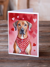 Load image into Gallery viewer, Rhodesian Ridgeback My Valentine Greeting Cards - Blank Note Cards – 8-Pack of Artist-Designed Cards with Envelopes