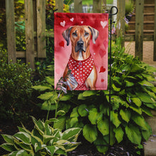 Load image into Gallery viewer, Rhodesian Ridgeback Valentine’s Day Garden Flag – Dog-Themed Heart Yard Decor