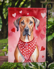 Load image into Gallery viewer, Rhodesian Ridgeback Valentine’s Day Garden Flag – Dog-Themed Heart Yard Decor