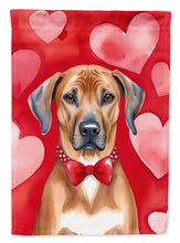 Load image into Gallery viewer, Rhodesian Ridgeback Valentine’s Day Garden Flag – Dog-Themed Heart Yard Decor