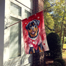 Load image into Gallery viewer, Rottweiler My Valentine House Flag
