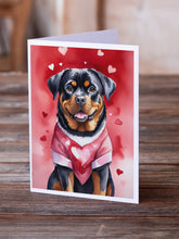 Load image into Gallery viewer, Rottweiler My Valentine Greeting Cards - Blank Note Cards – 8-Pack of Artist-Designed Cards with Envelopes