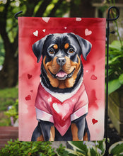 Load image into Gallery viewer, Rottweiler Valentine’s Day Garden Flag – Dog-Themed Heart Yard Decor