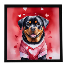 Load image into Gallery viewer, Rottweiler My Valentine Framed Metal Print