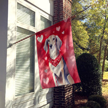 Load image into Gallery viewer, Saluki My Valentine House Flag
