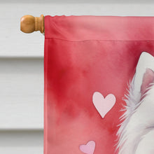 Load image into Gallery viewer, Samoyed My Valentine House Flag