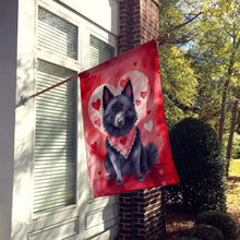 Load image into Gallery viewer, Schipperke My Valentine House Flag