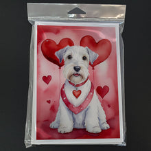 Load image into Gallery viewer, Sealyham Terrier My Valentine Greeting Cards - Blank Note Cards – 8-Pack of Artist-Designed Cards with Envelopes