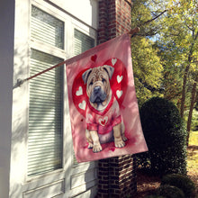 Load image into Gallery viewer, Shar Pei My Valentine House Flag