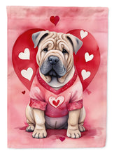 Load image into Gallery viewer, Shar Pei My Valentine House Flag