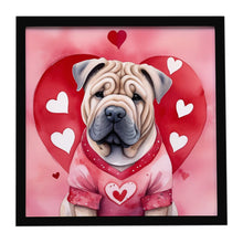 Load image into Gallery viewer, Shar Pei My Valentine Framed Metal Print