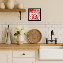 Load image into Gallery viewer, Shiba Inu My Valentine Framed Metal Print