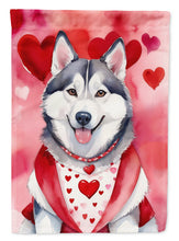 Load image into Gallery viewer, Siberian Husky My Valentine House Flag