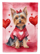 Load image into Gallery viewer, Silky Terrier Valentine’s Day Garden Flag – Dog-Themed Heart Yard Decor