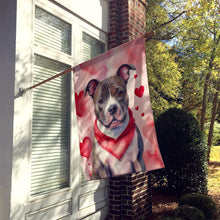 Load image into Gallery viewer, Staffordshire Bull Terrier My Valentine House Flag