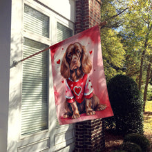 Load image into Gallery viewer, Sussex Spaniel My Valentine House Flag