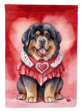 Load image into Gallery viewer, Tibetan Mastiff Valentine’s Day Garden Flag – Dog-Themed Heart Yard Decor