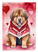 Load image into Gallery viewer, Tibetan Mastiff Valentine’s Day Garden Flag – Dog-Themed Heart Yard Decor