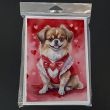 Load image into Gallery viewer, Tibetan Spaniel My Valentine Greeting Cards - Blank Note Cards – 8-Pack of Artist-Designed Cards with Envelopes