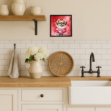 Load image into Gallery viewer, Tibetan Spaniel My Valentine Framed Metal Print