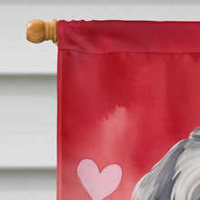 Load image into Gallery viewer, Tibetan Terrier My Valentine House Flag