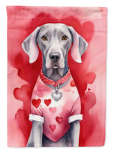 Load image into Gallery viewer, Weimaraner My Valentine House Flag