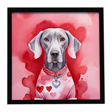 Load image into Gallery viewer, Weimaraner My Valentine Framed Metal Print