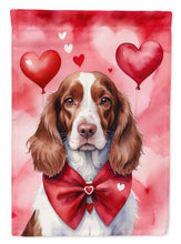 Load image into Gallery viewer, Welsh Springer Spaniel Valentine’s Day Garden Flag – Dog-Themed Heart Yard Decor