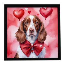 Load image into Gallery viewer, Welsh Springer Spaniel My Valentine Framed Metal Print