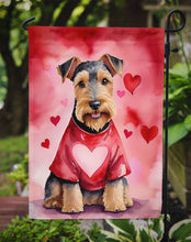 Load image into Gallery viewer, Welsh Terrier Valentine’s Day Garden Flag – Dog-Themed Heart Yard Decor