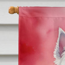 Load image into Gallery viewer, Westie My Valentine House Flag
