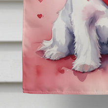 Load image into Gallery viewer, Westie My Valentine House Flag