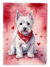 Load image into Gallery viewer, Westie My Valentine House Flag