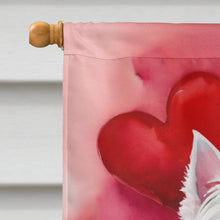 Load image into Gallery viewer, Westie My Valentine House Flag