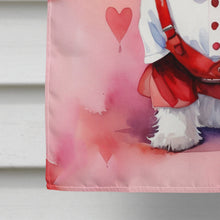 Load image into Gallery viewer, Westie My Valentine House Flag