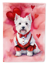 Load image into Gallery viewer, Westie Valentine’s Day Garden Flag – Dog-Themed Heart Yard Decor
