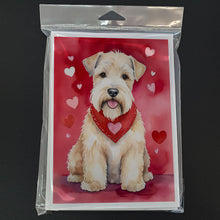 Load image into Gallery viewer, Wheaten Terrier My Valentine Greeting Cards - Blank Note Cards – 8-Pack of Artist-Designed Cards with Envelopes