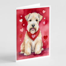 Load image into Gallery viewer, Wheaten Terrier My Valentine Greeting Cards - Blank Note Cards – 8-Pack of Artist-Designed Cards with Envelopes