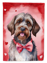 Load image into Gallery viewer, Wirehaired Pointing Griffon My Valentine House Flag