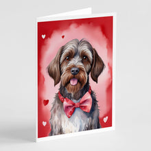 Load image into Gallery viewer, Wirehaired Pointing Griffon My Valentine Greeting Cards - Blank Note Cards – 8-Pack of Artist-Designed Cards with Envelopes